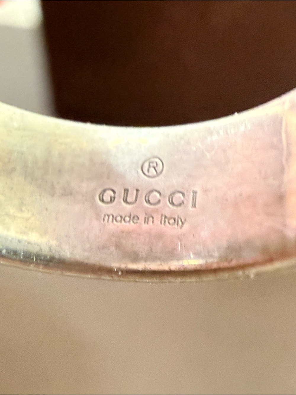GUCCI Dome-Shaped Band 925 Silver Ring - Picture 5 of 7